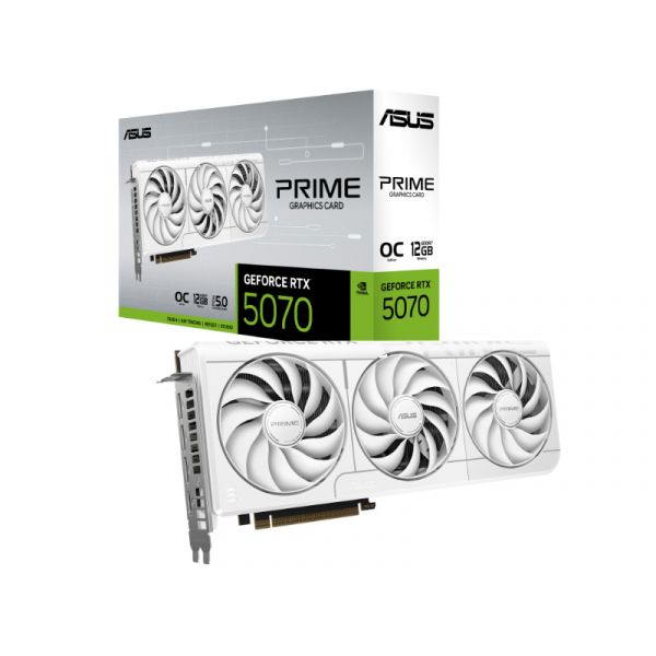 Asus Videókártya Prime NVIDIA RTX 5070 12GB (PRIME-RTX5070-O12G-WHITE)